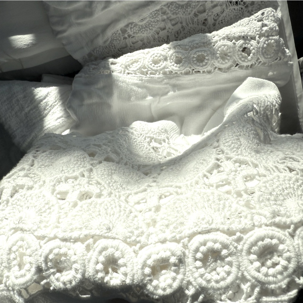 Beautiful Bohemian White Strapless Crochet Lace Design Beach Dress - Picture 3 of 16